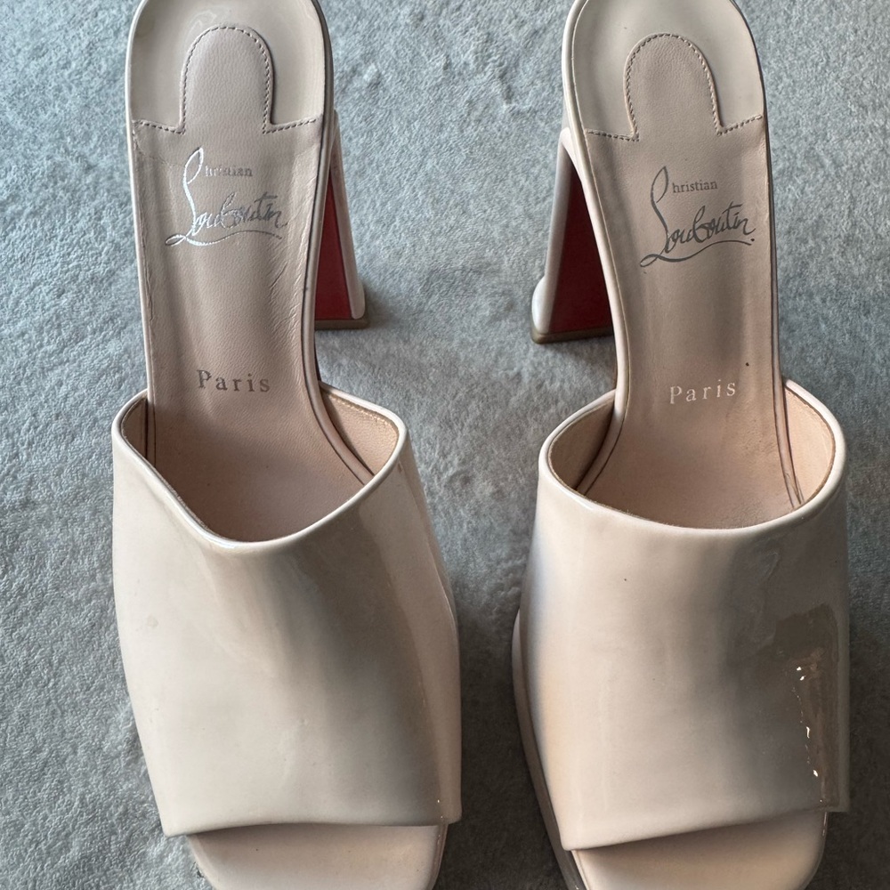 Christian Louboutin Elegant Nude Mules